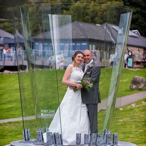 Couple in glass